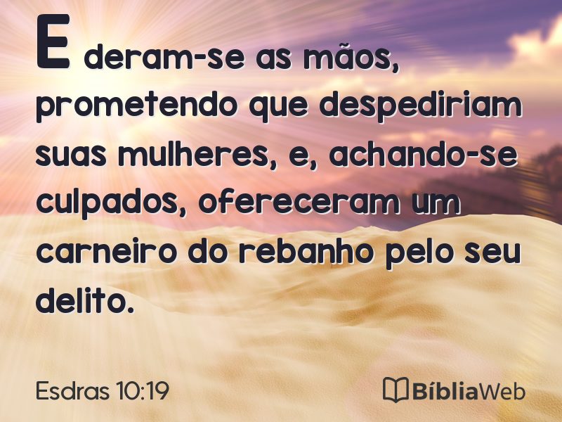 Esdras 10:19 em imagem para compartilhar