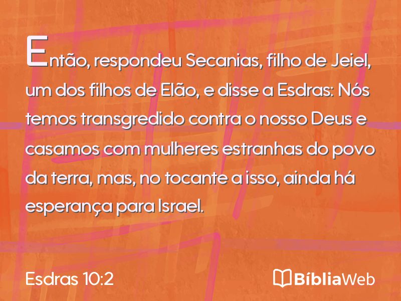 Esdras 10:2 em imagem para compartilhar