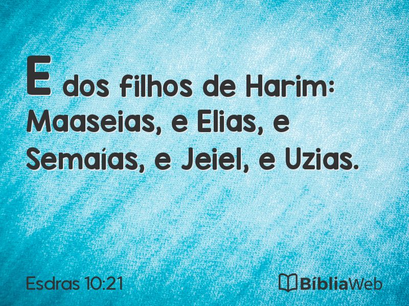 Esdras 10:21 em imagem para compartilhar