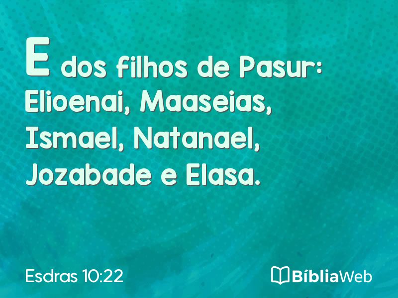 Esdras 10:22 em imagem para compartilhar