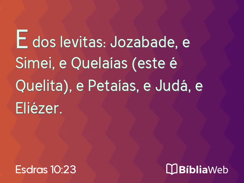 Esdras 10:23 em imagem para compartilhar