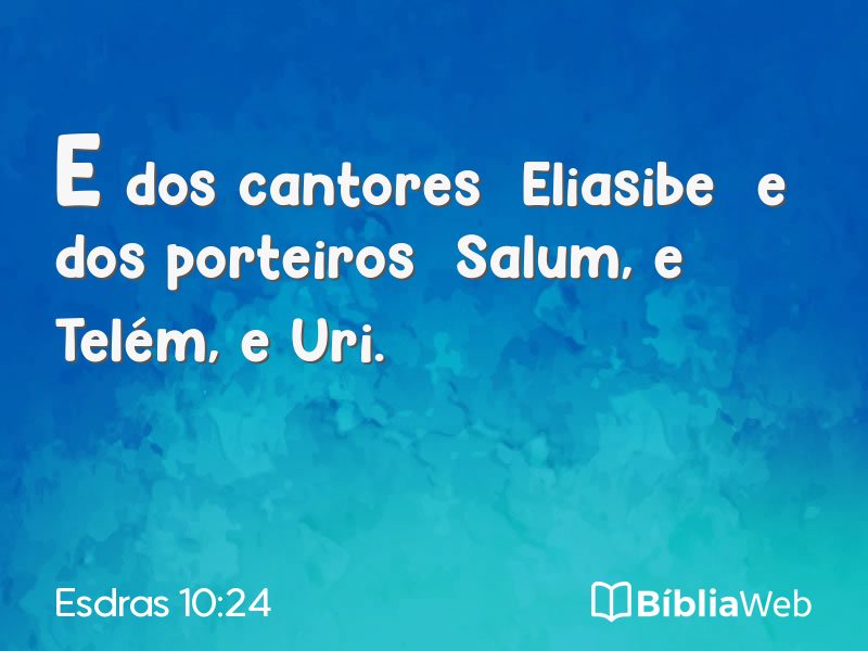 Esdras 10:24 em imagem para compartilhar