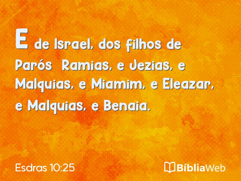 Esdras 10:25 em imagem para compartilhar
