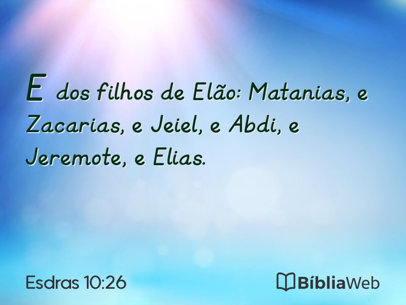 Esdras 10:26 em imagem para compartilhar