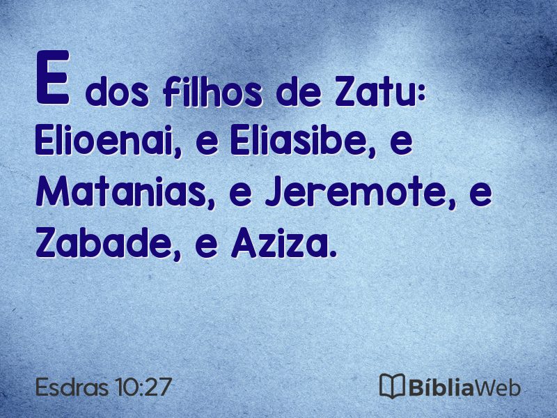 Esdras 10:27 em imagem para compartilhar