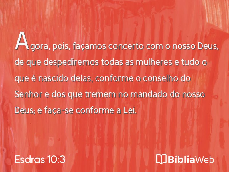 Esdras 10:3 em imagem para compartilhar