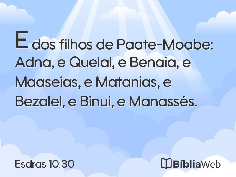 Esdras 10:30 em imagem para compartilhar