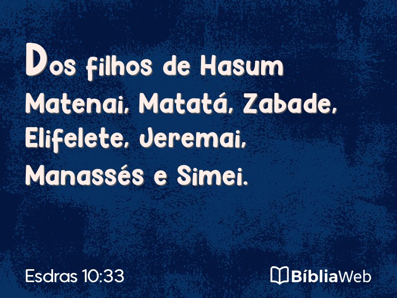 Esdras 10:33 em imagem para compartilhar