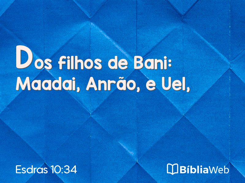 Esdras 10:34 em imagem para compartilhar