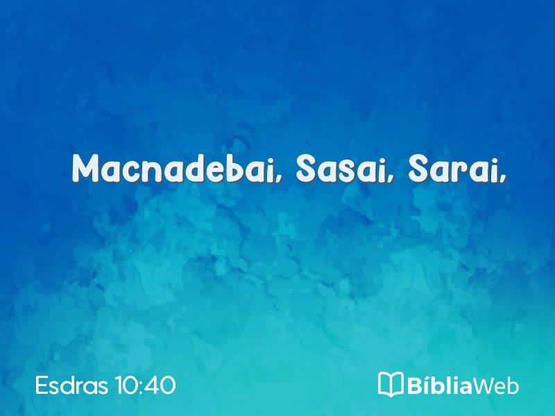 Esdras 10:40 em imagem para compartilhar