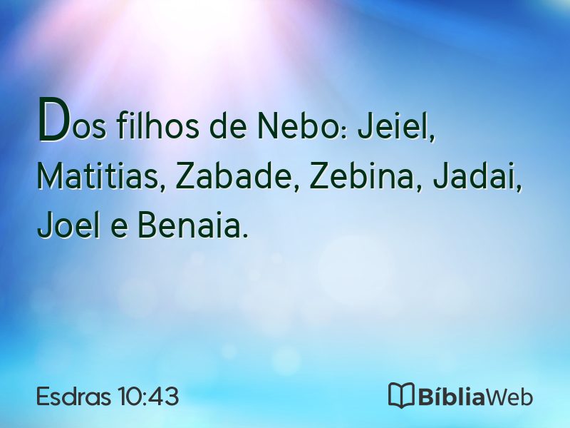 Esdras 10:43 em imagem para compartilhar