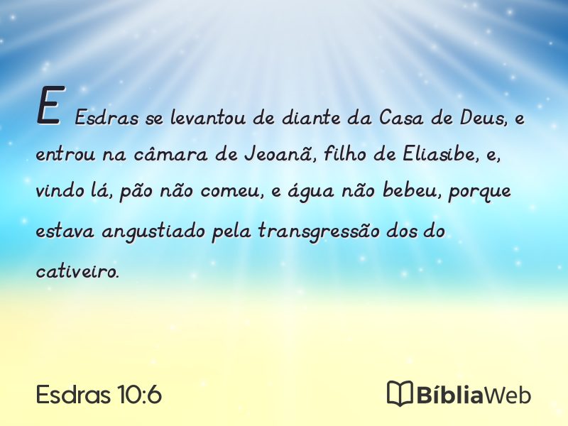 Esdras 10:6 em imagem para compartilhar