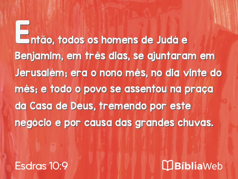Esdras 10:9 em imagem para compartilhar