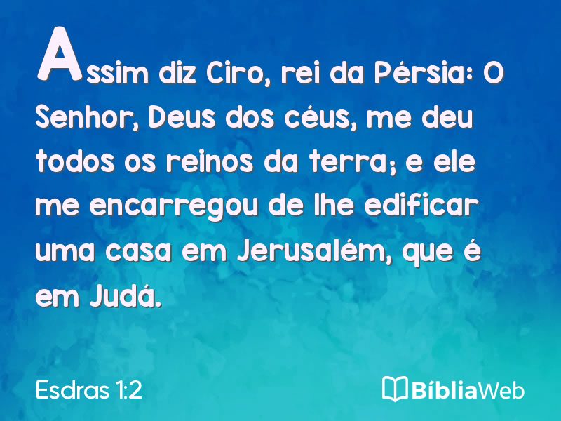 Esdras 1:2 em imagem para compartilhar