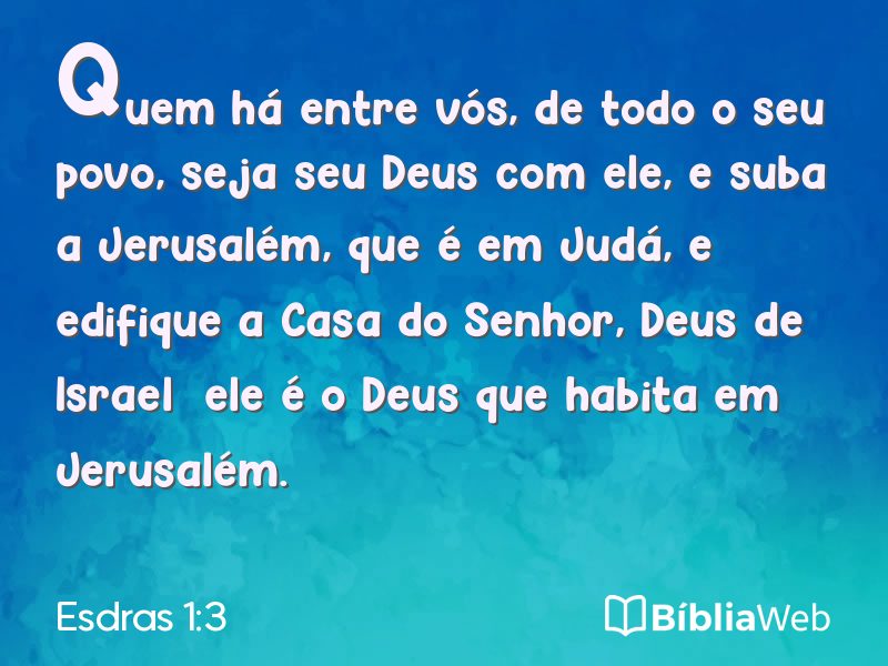 Esdras 1:3 em imagem para compartilhar