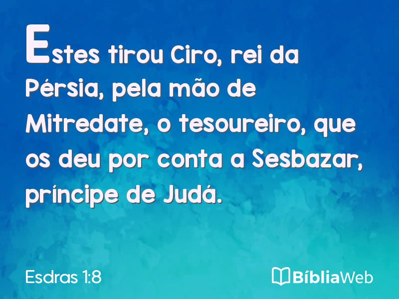 Esdras 1:8 em imagem para compartilhar