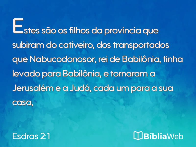 Esdras 2:1 em imagem para compartilhar
