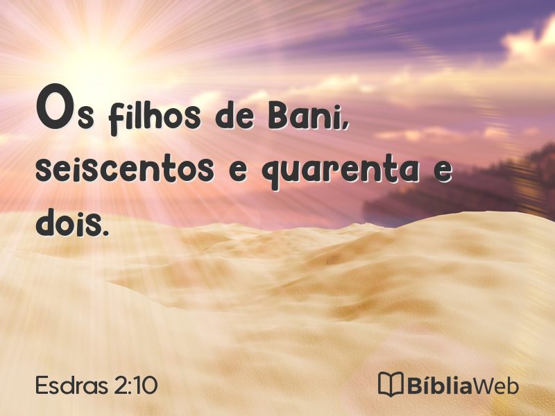 Esdras 2:10 em imagem para compartilhar