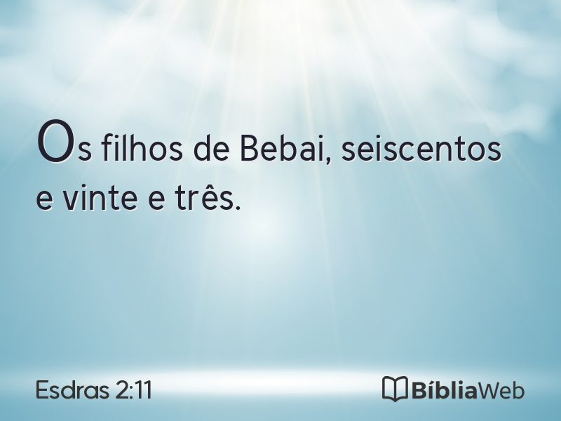 Esdras 2:11 em imagem para compartilhar