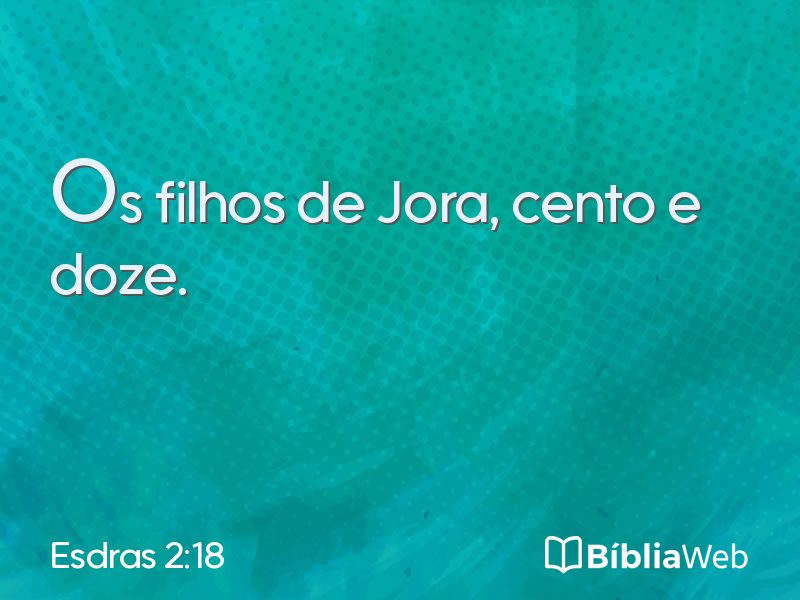 Esdras 2:18 em imagem para compartilhar