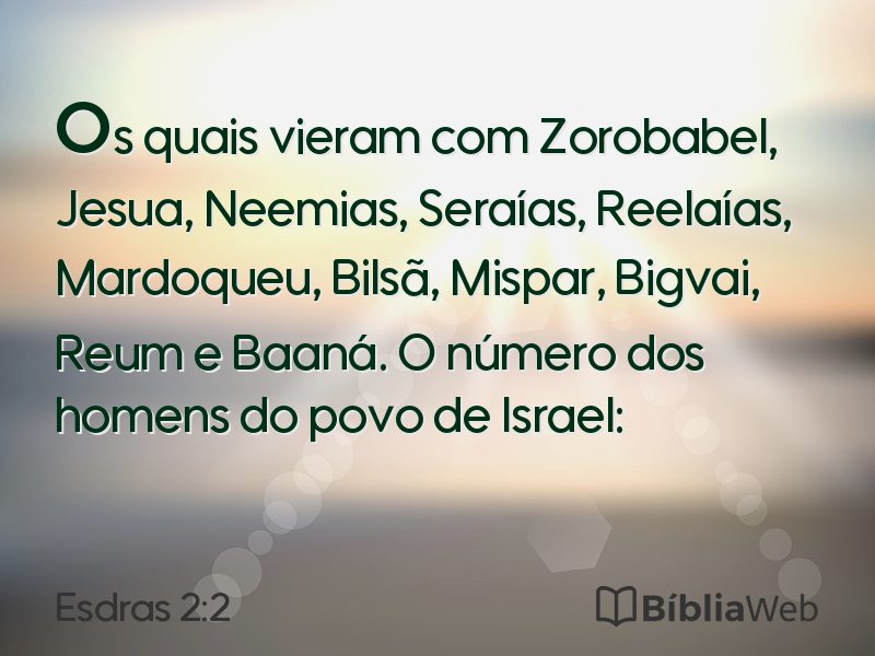 Esdras 2:2 em imagem para compartilhar