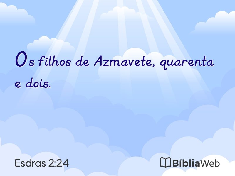 Esdras 2:24 em imagem para compartilhar