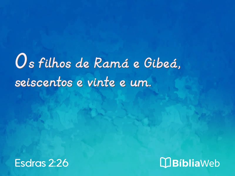 Esdras 2:26 em imagem para compartilhar