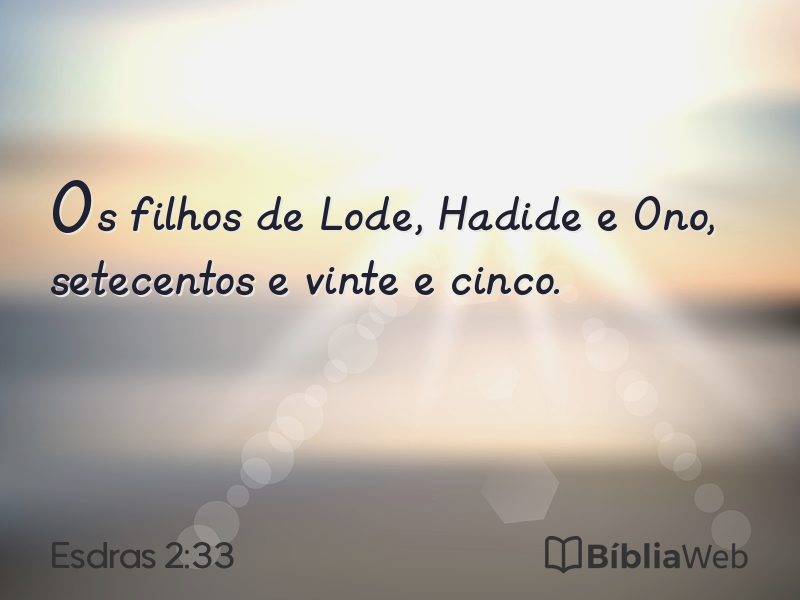 Esdras 2:33 em imagem para compartilhar