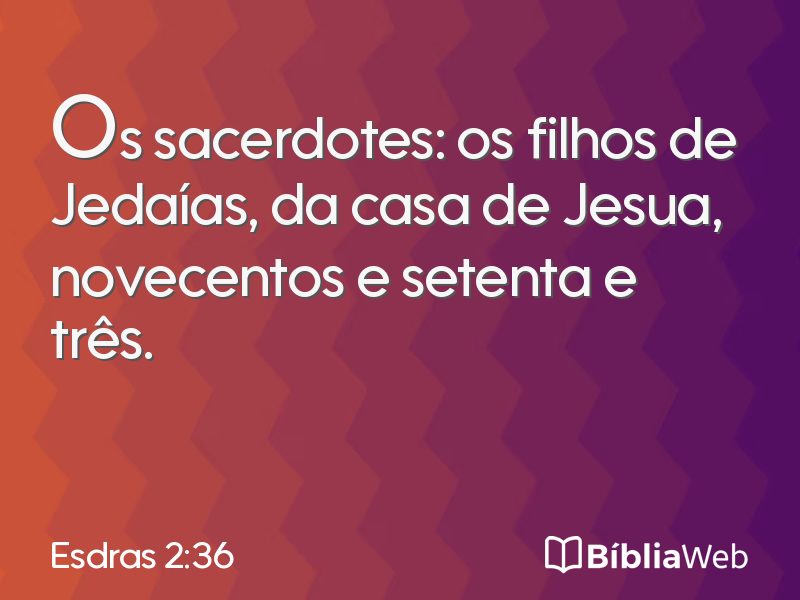 Esdras 2:36 em imagem para compartilhar