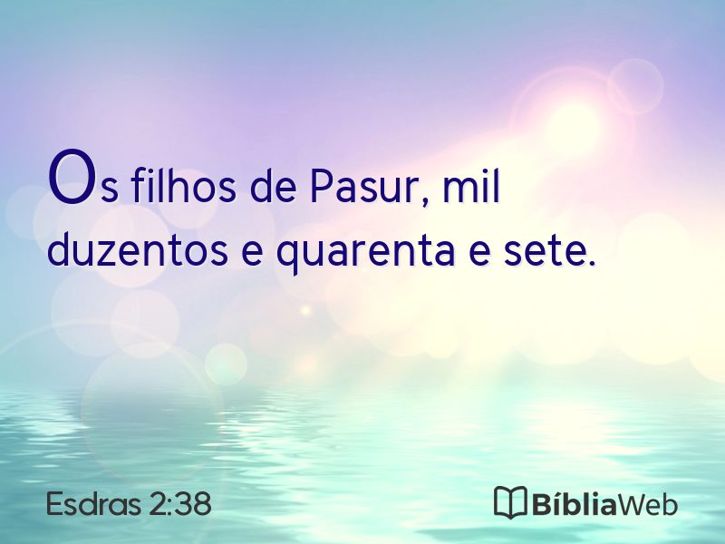 Esdras 2:38 em imagem para compartilhar