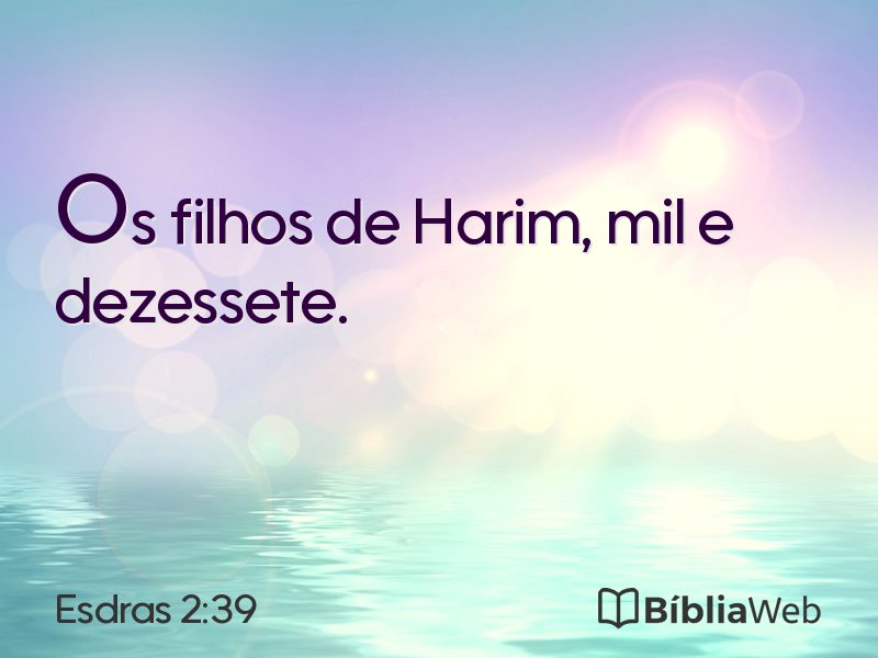 Esdras 2:39 em imagem para compartilhar