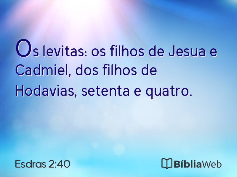 Esdras 2:40 em imagem para compartilhar