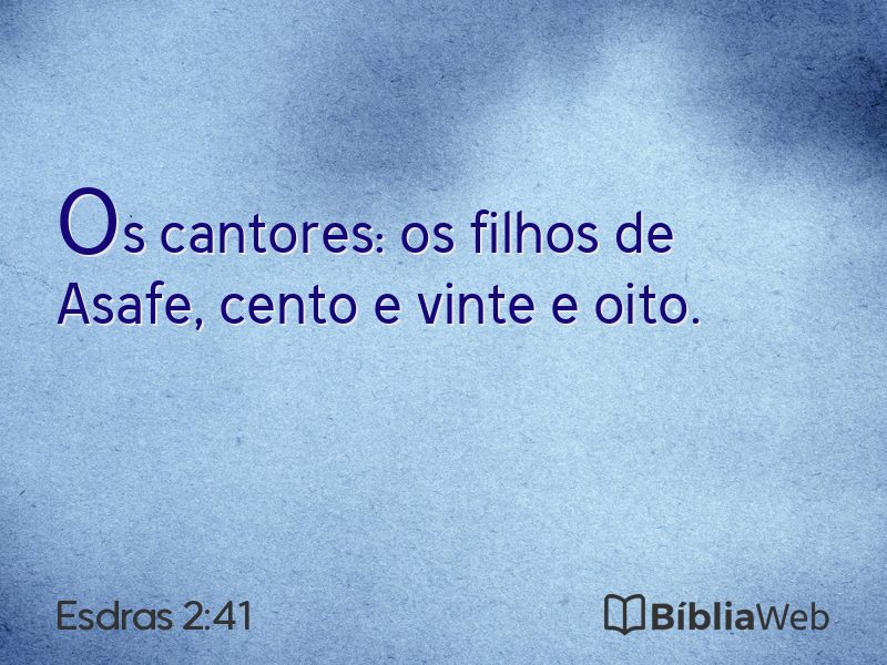 Esdras 2:41 em imagem para compartilhar