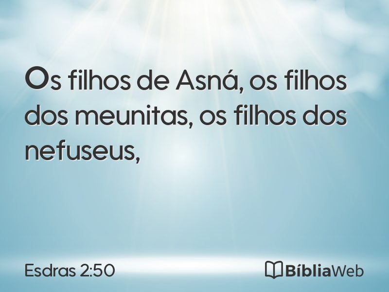 Esdras 2:50 em imagem para compartilhar