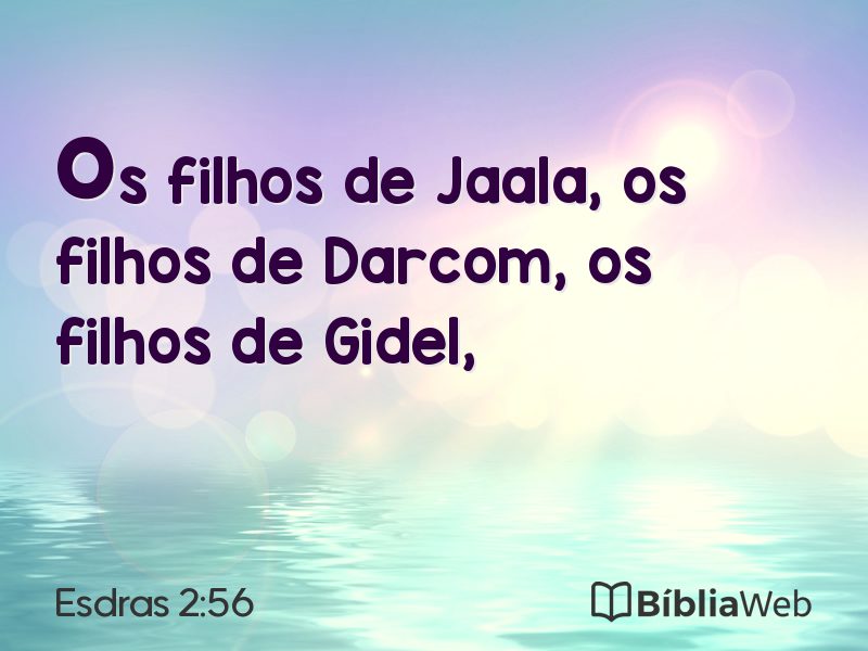 Esdras 2:56 em imagem para compartilhar