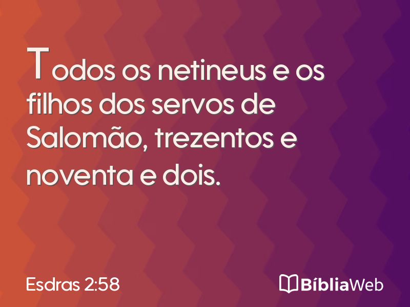 Esdras 2:58 em imagem para compartilhar