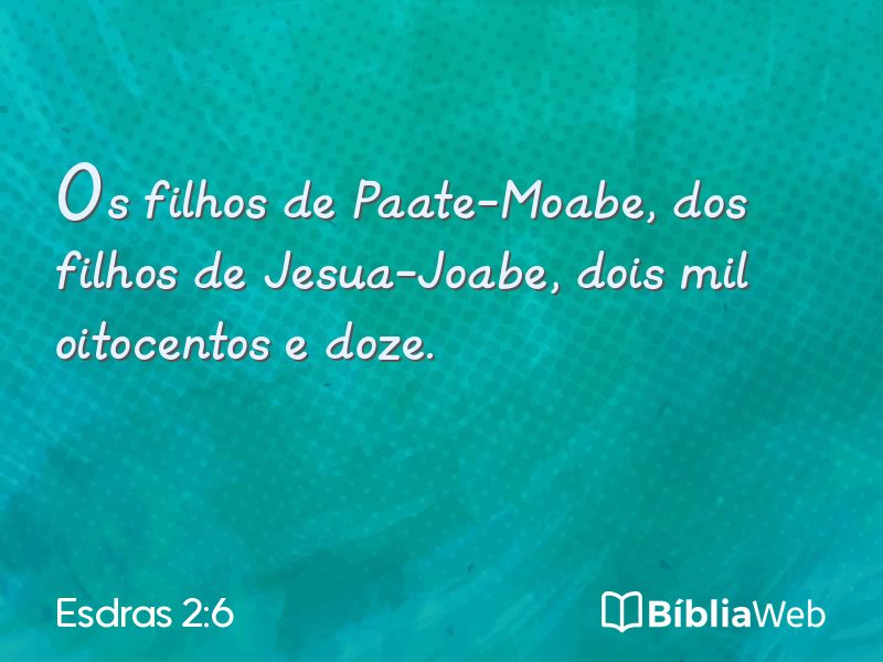 Esdras 2:6 em imagem para compartilhar