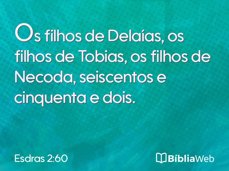 Esdras 2:60 em imagem para compartilhar