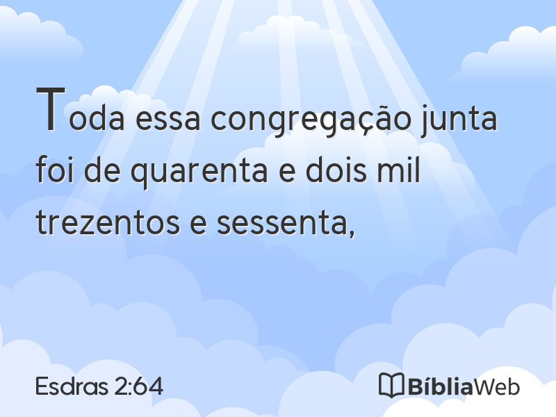 Esdras 2:64 em imagem para compartilhar