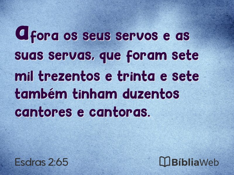 Esdras 2:65 em imagem para compartilhar