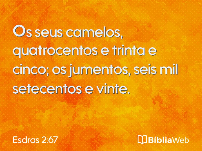 Esdras 2:67 em imagem para compartilhar