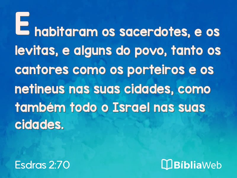 Esdras 2:70 em imagem para compartilhar