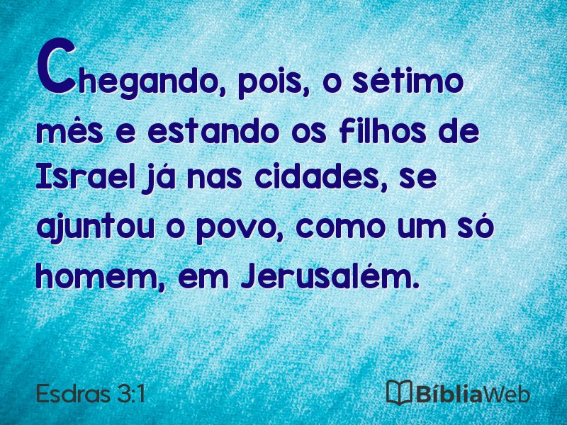 Esdras 3:1 em imagem para compartilhar