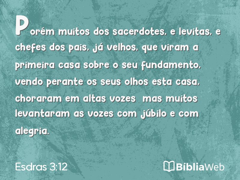 Esdras 3:12 em imagem para compartilhar
