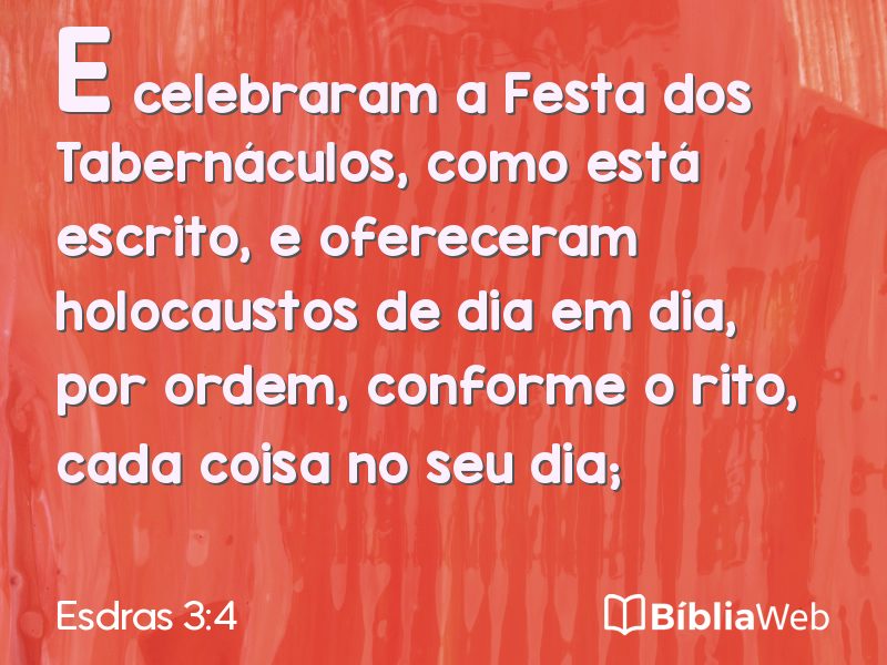 Esdras 3:4 em imagem para compartilhar