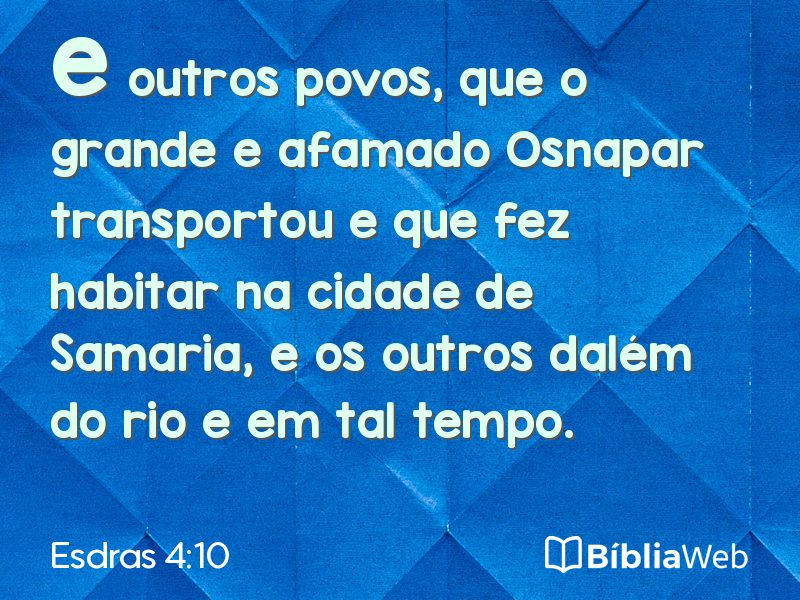 Esdras 4:10 em imagem para compartilhar