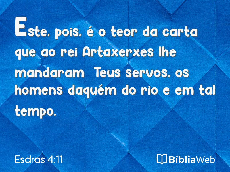 Esdras 4:11 em imagem para compartilhar