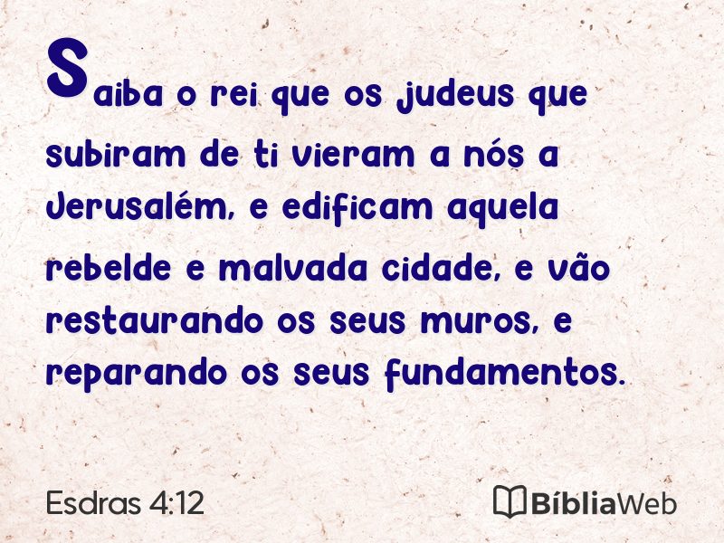 Esdras 4:12 em imagem para compartilhar