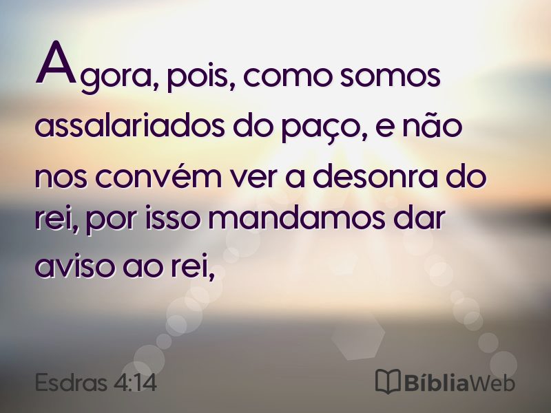 Esdras 4:14 em imagem para compartilhar