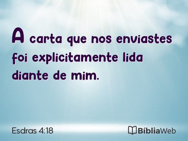 Esdras 4:18 em imagem para compartilhar